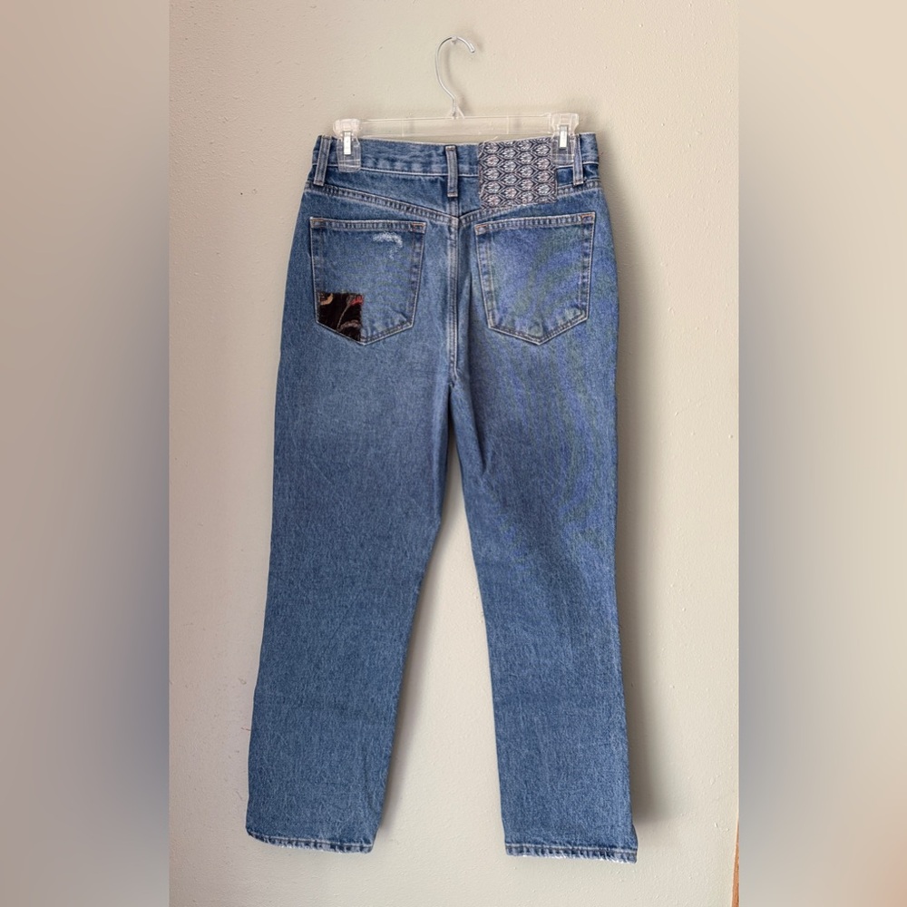 We the Free | Poppy Patch Straight Leg Jeans | 27 | Stillwater Indigo - Picture 6 of 8